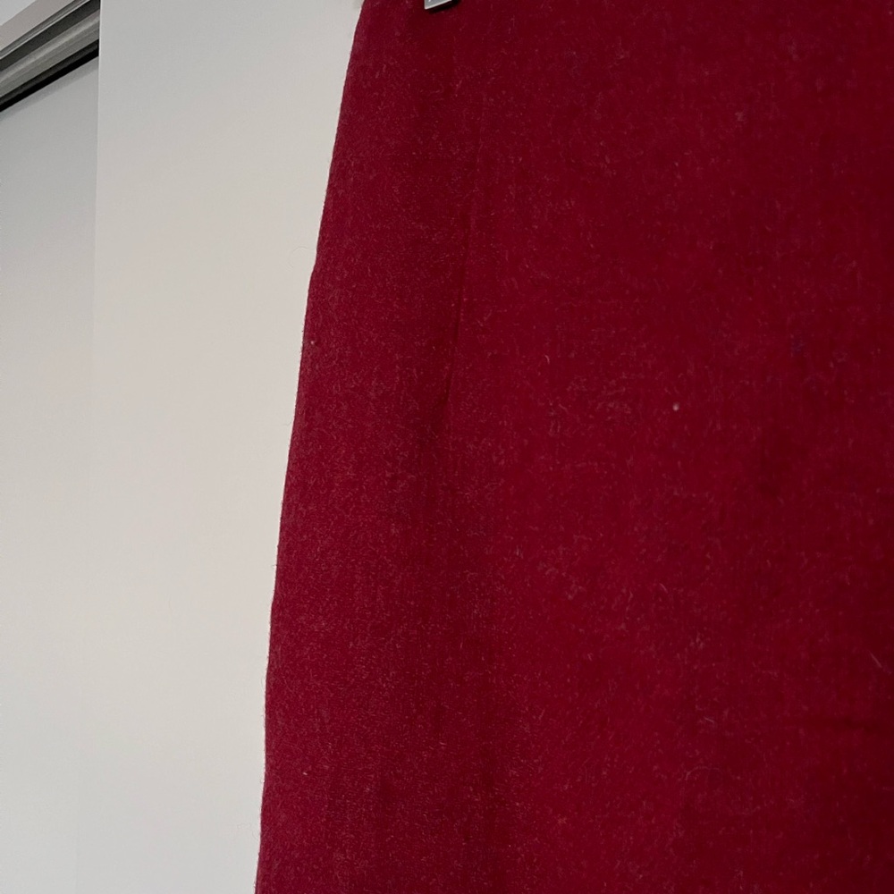 Fall Red Wool Skirt - Picture 2 of 6